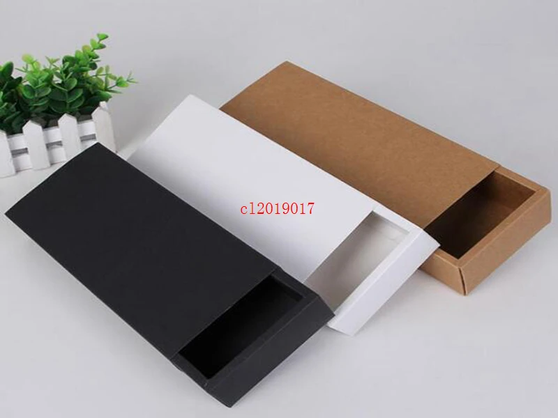 Eco Friendly Kraft Paper Cardboard Drawer Box Socks Underwear Gift Packaging Storage Paper Box Color Mixed