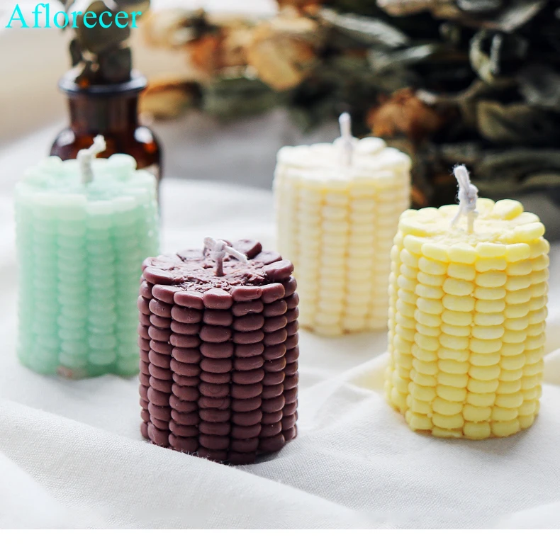 Corn Shape Silicone Candle Mold Cake Soap Mould Maize Handmade Candle Molds for Christmas Deco