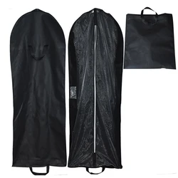 180cm Black Dresses Bag Bridal Gown Long Clothes Bags Protector Case Dustproof Cover Wedding Dresses Garment Clothing Dust Cover