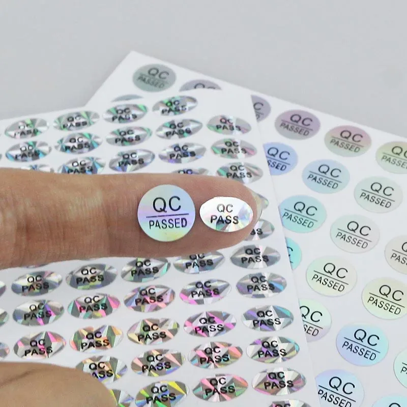 IN Stock sale 10mm/10*6mm QC PASSED Laser hologram stickers labels 800/1800pcs 1 PACK