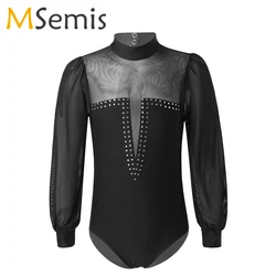 MSemis Girls Gymnastics Leotard Black Sequin Ballet Leotards for Kids Sleeveless Ballet Jumpsuit Dancewear for Performance 6-14Y