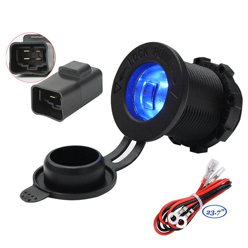 Tomada de led para isqueiro de motocicleta, tomada com relé, 12v, 22a, para kawasaki versys650/versys1000/versys x300