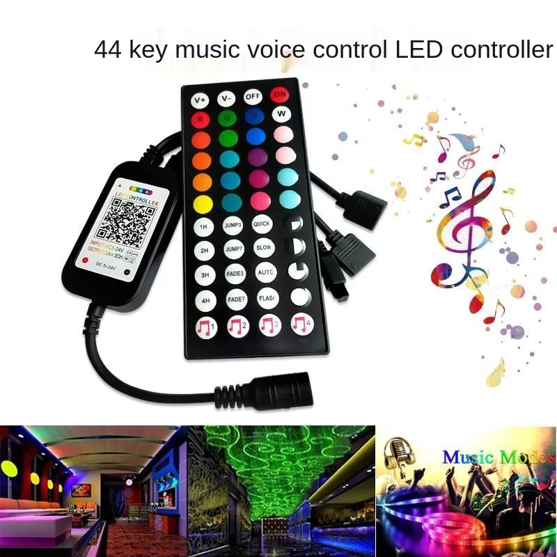 Kit de télécommande IR 44 touches, boîtier de commande redresseur sans fil, adaptateur d'alimentation LED DC 12V 2A pour LED rvb 2835 3528 5050