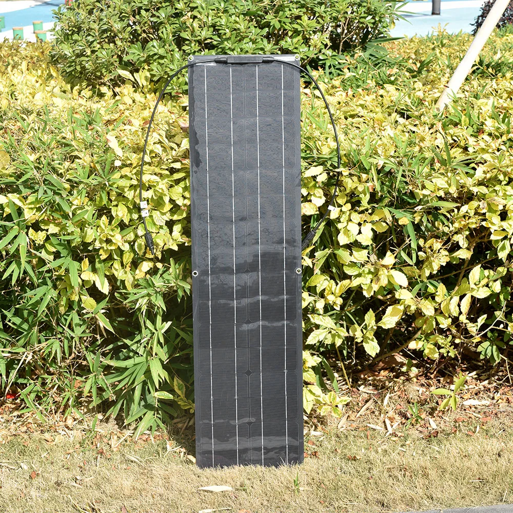 50W 100W Monocrystalline Flexible Solar Panel Kit 12V Battery Charger System For Home Camping Car RV Boat Off-grid Applications