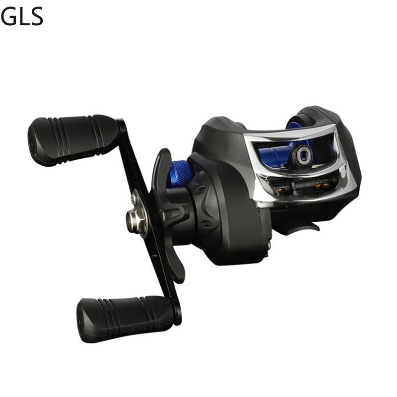 GLS 2024 Red/Blue Plastic Spool 7.2:1 Winter Baitcasting Reel 8kg Max Drag Magnetic Brake System Fishing Wheel casting reel