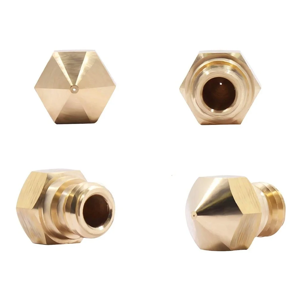 Mk10 Nozzle For 3D Printer M7 Thread Brass 0.2mm 0.3mm 0.4mm 0.5mm 0.6mm Extruder Print Head Nozzle For 1.75mm Mk10 Extruder