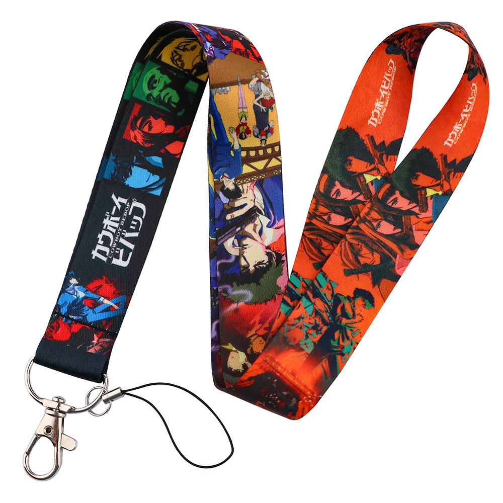 YL1173 Fashion Bebop Figure Neck Straps lanyard Car Keychain ID Card Pass Gym Mobile Phone Key Ring Badge Holder Accessories 