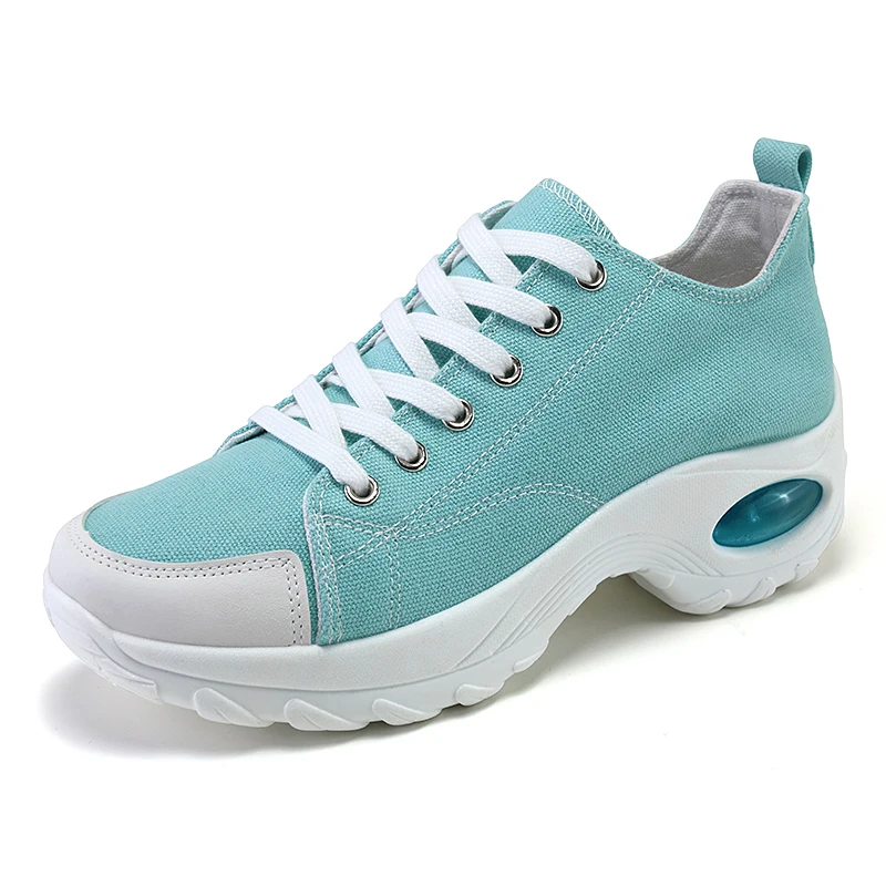 Scarpe da ginnastica in tela da donna di moda scarpe Casual a taglio basso scarpe sportive all'aperto scarpe con plateau Comfort traspiranti Sneakers con cuscino d'aria