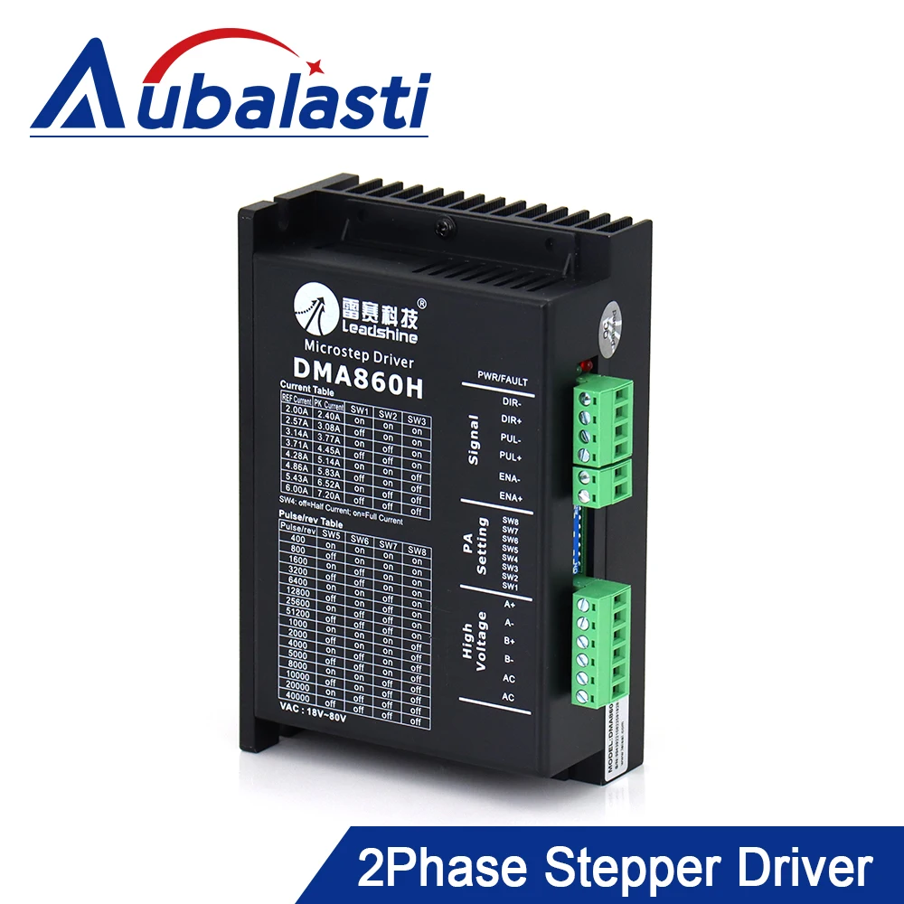 Aubalasti LeadShine Stepper Motor Driver DMA860H 2Phase 18-80VAC 2.4-7.2A for Co2 Laser Engraving and Cutting Machine