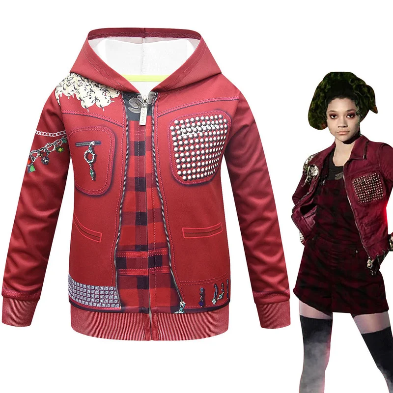 Carnival Cosplay Zombie High School 2 Boys Girl Zipper Coat and Hooded Kids Halloween Costume Jumpsuits Performance Clothing