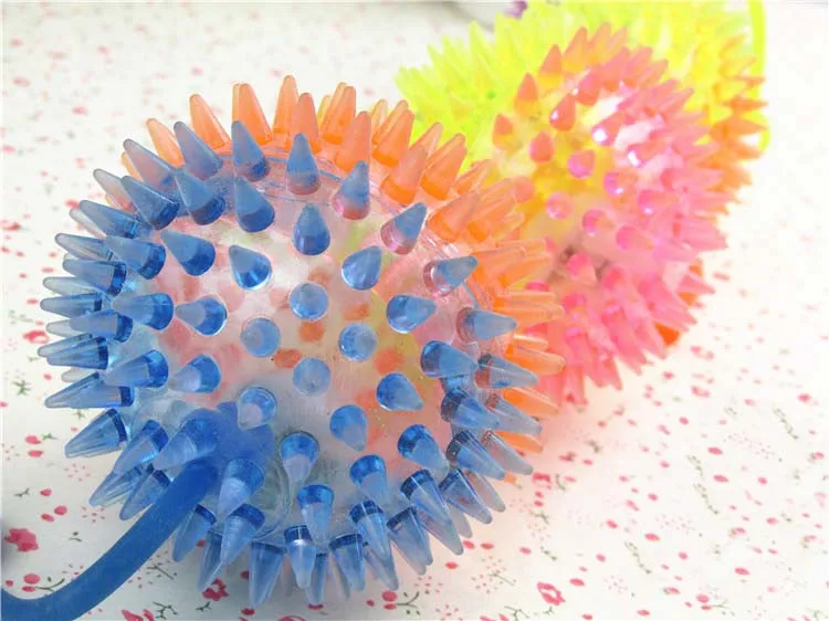 Double Color Massage Ball Rainbow Flash Light Ball Gift Toys For Children 2021