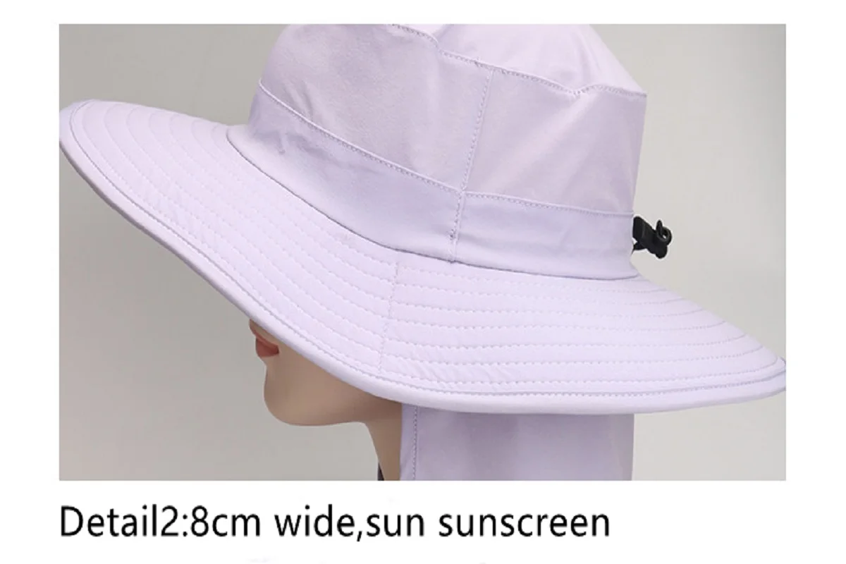 Connectyle Mens Women UPF 50+ Sun Protection Safari Hat Lightweight Quick Dry Adjustable Foldable with Neck Flap Fishing Sun Hat