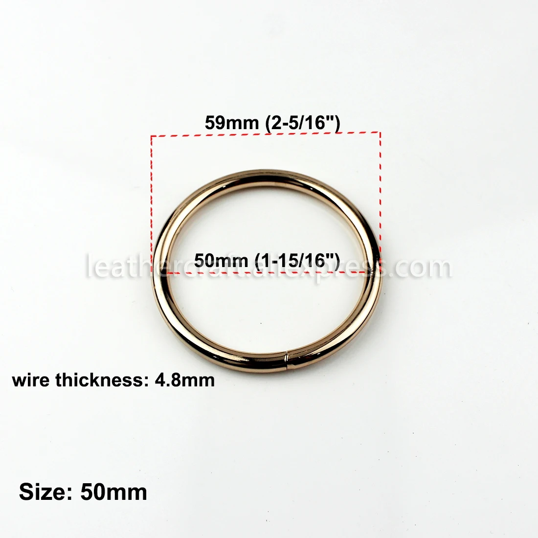 1 x Solid Metal Open-end O Ring Belt Buckle Leather Craft Garment Bag Strap Hardware accessories More Sizes 4.8mm Thickness