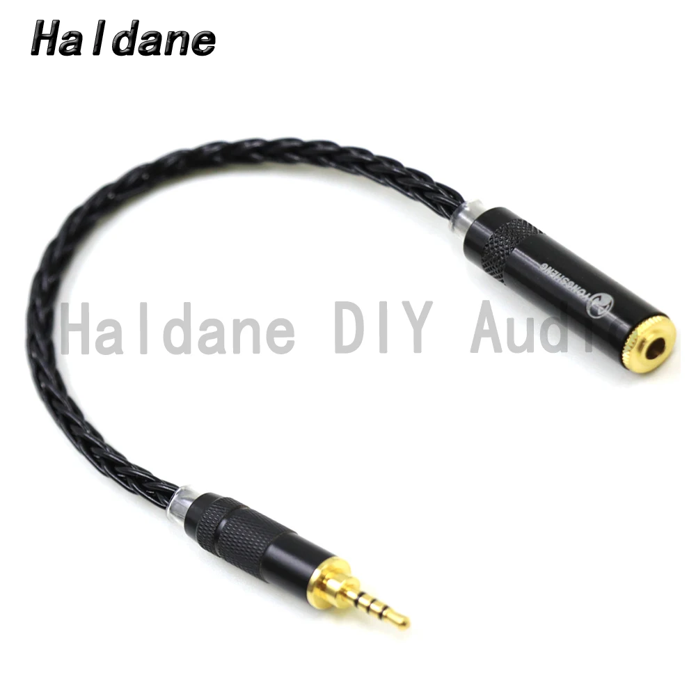 

Haldane HIFI 7N Silver Plated 2.5mm TRRS Balanced Male to 3.5mm 3pin Stereo Female Audio Adapter Cable 2.5 to 3.5 Connector DIY