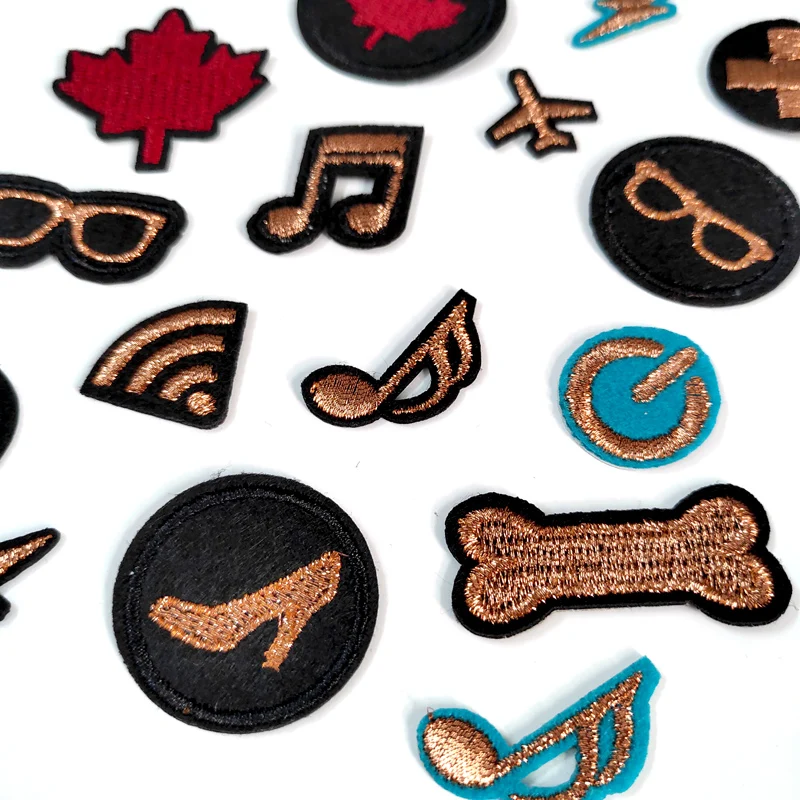 Note Aircraft Bone Patches Cloth Mend Decorate Clothes Apparel Sewing Decoration Applique Badges Leaf Switch