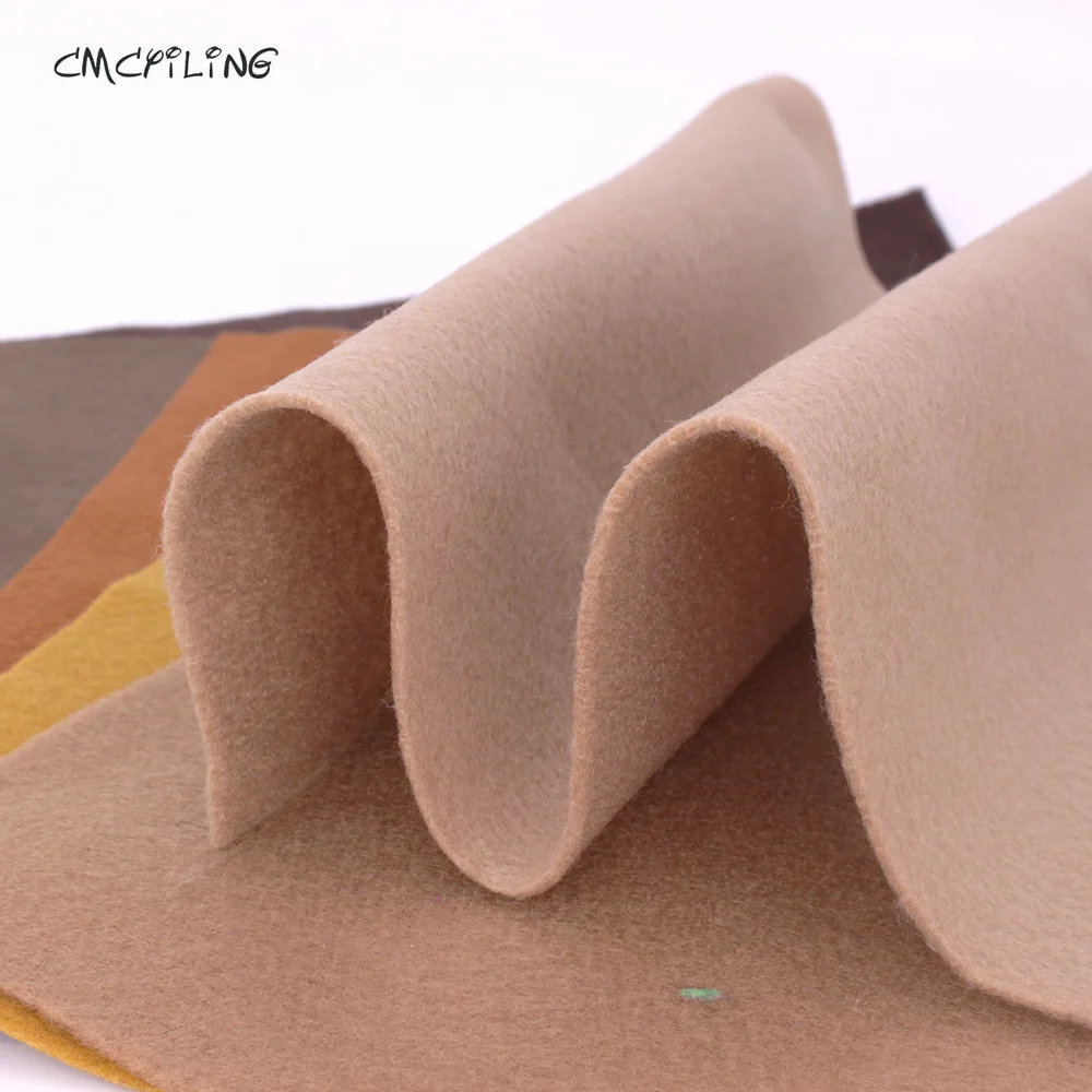 Flesh/Brown/Chocolate Color Soft Felt,Felt Craft, Polyester NonWoven Fabric,Decoration Material,For Scrapbooking,Sewing Toys