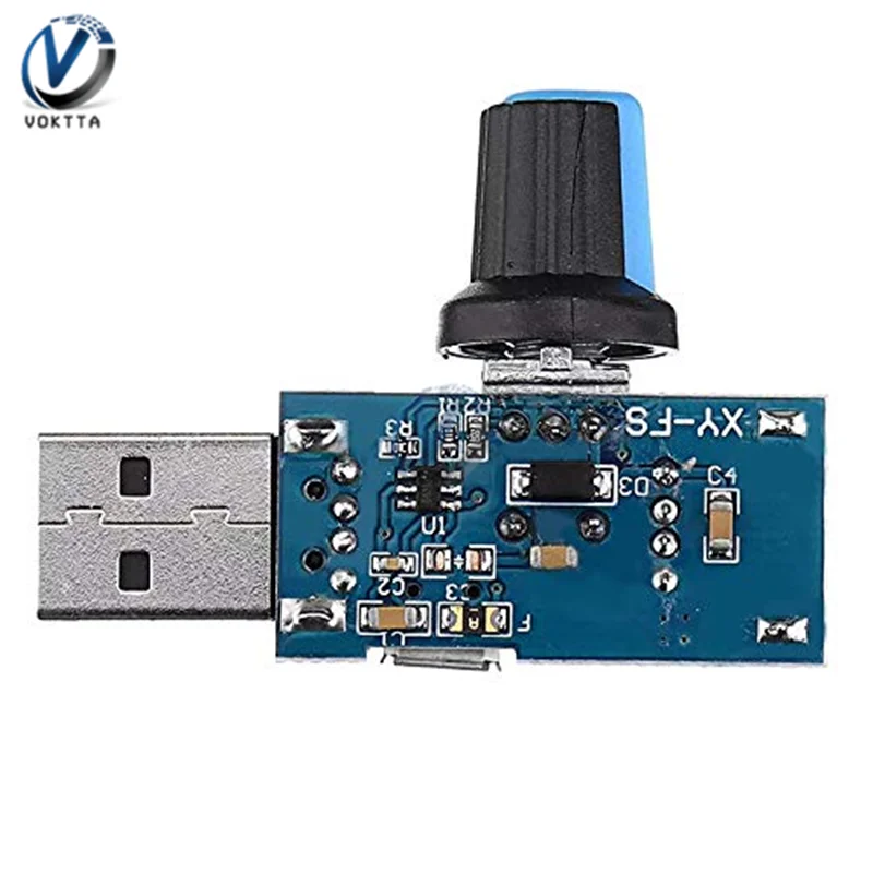 DC 5V Micro Mini USB Fan Governor Wind Speed Controller Air Volume Regulator Cooling Mute Multifunction Speed Switch Module