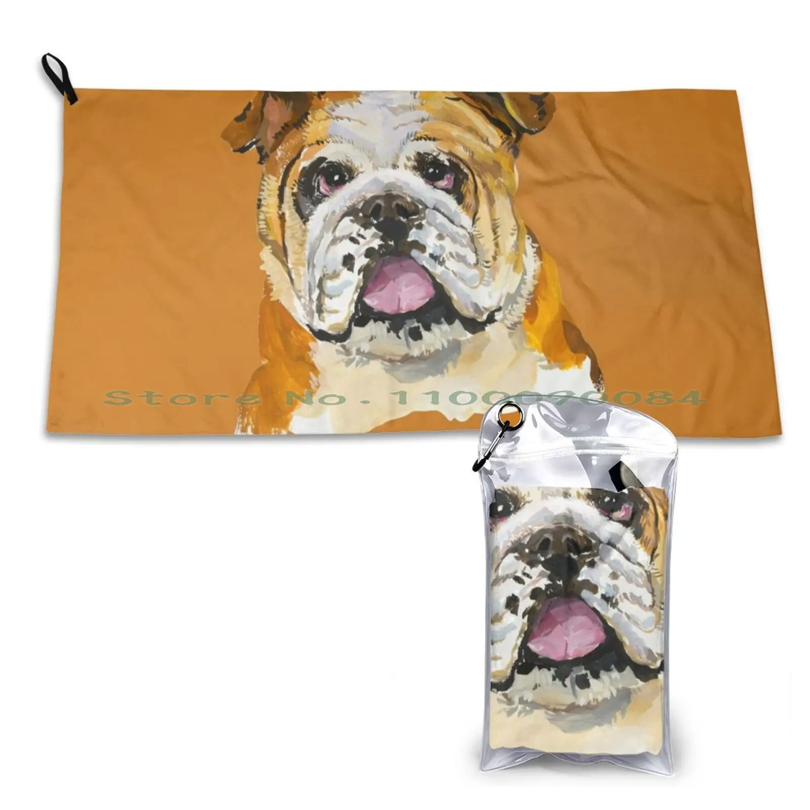 English Bulldog Dog Lover Gifts , English Bulldog Dog Mom , Bulldog Dad , Cute English Bulldog Quick Dry Towel Gym Sports Bath