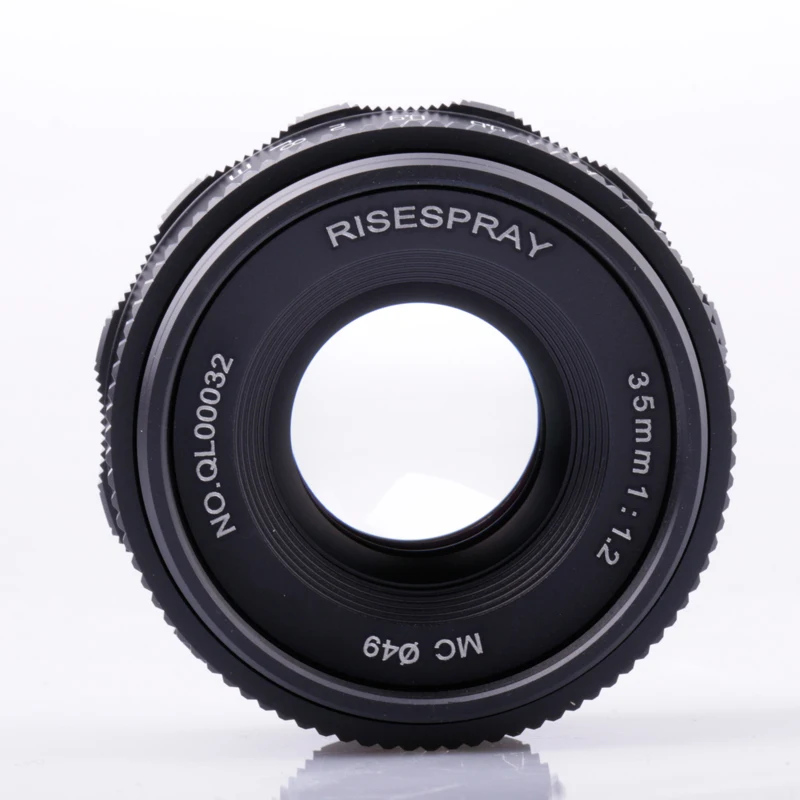 RISESPRAY Camera lens 35mm F1.2 Prime Lens for Sony E-mount A6500 A6300 NEX-3 NEX-3N A7 A7II A7R A7RII Camera