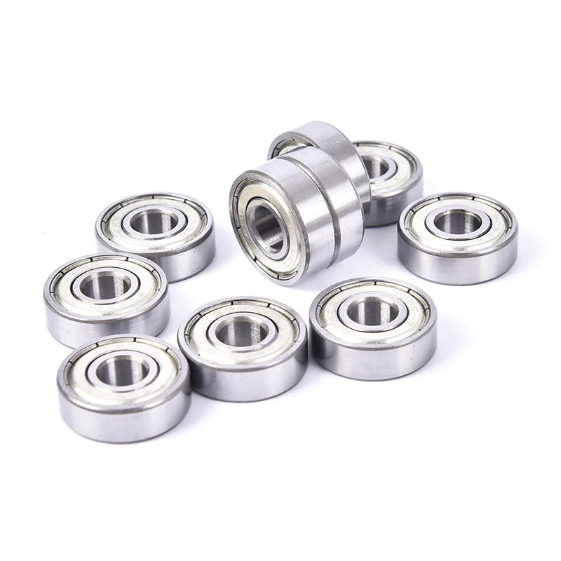 Stainless Steel Skate Skateboard Wheels, Silver Bearings, Roller Scooter Ball Bearings, ABEC 7, 608ZZ