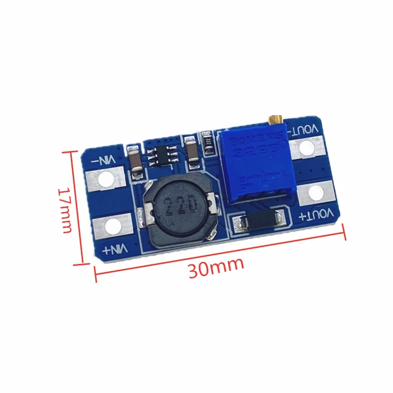 5PCS MT3608 DC-DC Step Up Converter Booster Power Supply Module Boost Step-up Board MAX output 28V 2A