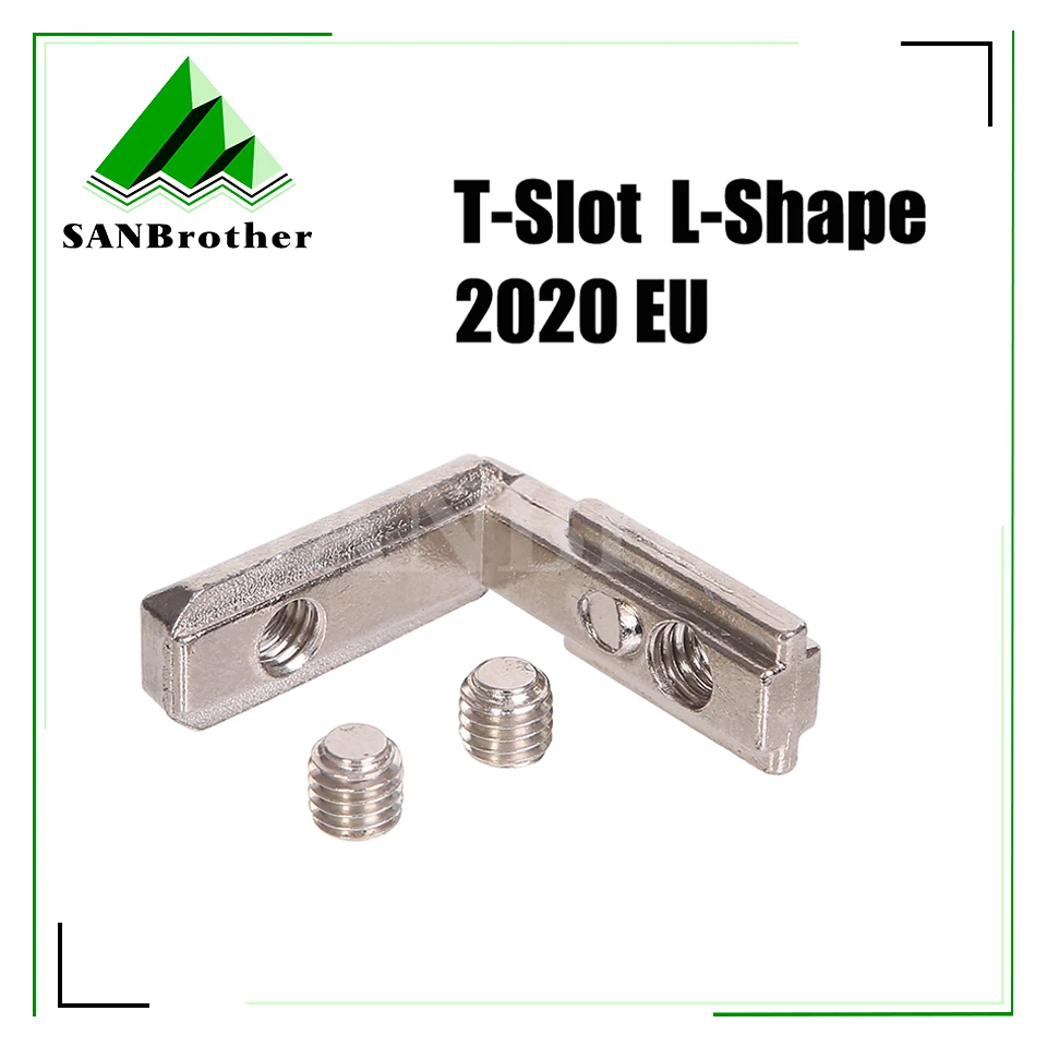 T-Slot L-Shape 2020 Aluminum Profile Internal Corner Joint Bracket Connector for 2020 Alu profile with m4 screw