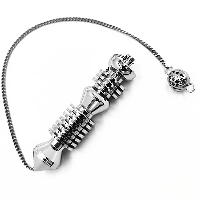 

Brass Pendulum for Dowsing Divination Antique Silver Color Metal Pendant Pendule Swing Point