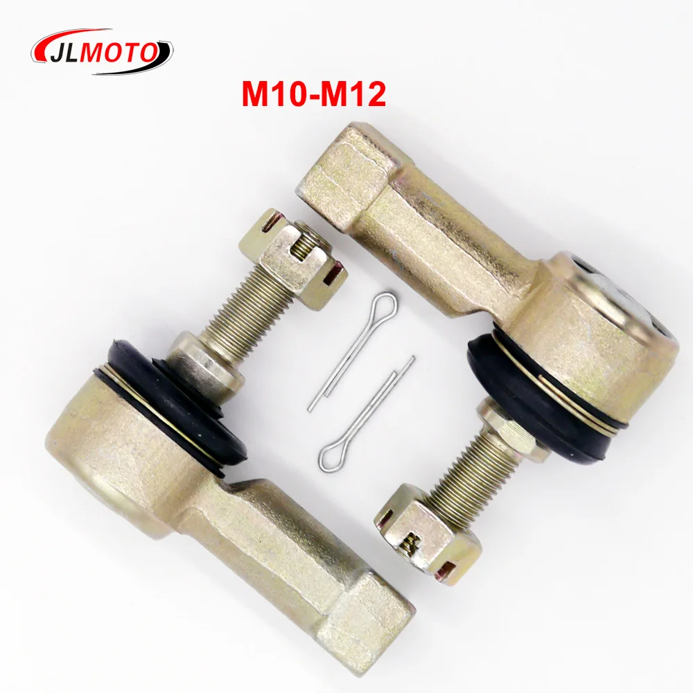 1 Pair M10-M12 Tie Rod Ends Kit Ball Joints Fit For Quad ATV Adly Her Chee Rs 50 LC Honda Quad TRX 250R 300X 400EX 450ER Brute