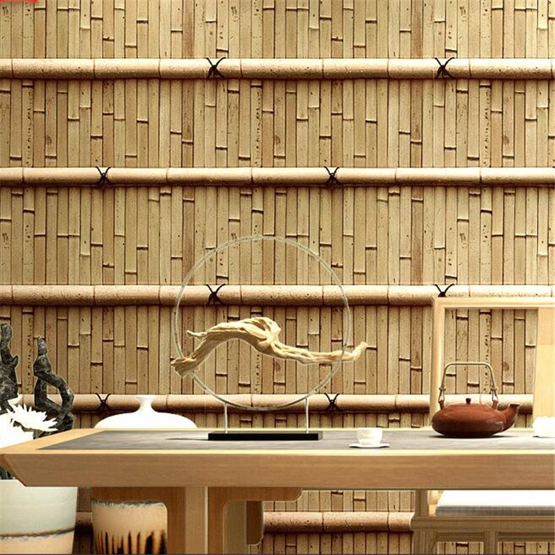 

wellyu Chinese wallpaper classical 3d Chinese style retro tea restaurant bamboo Japanese bar restaurant waterproof wallpaper