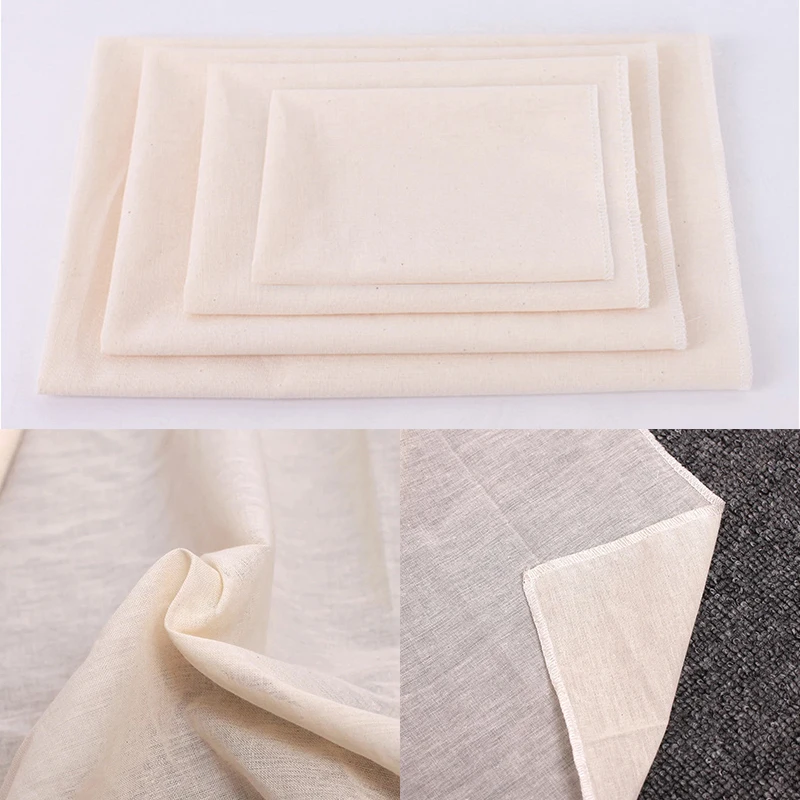 Large White Cotton Gauze Cheesecloth Fabric Reusable Ultra Fine Muslin Cloth for Straining, Cooking, Cheesemaking, Baking