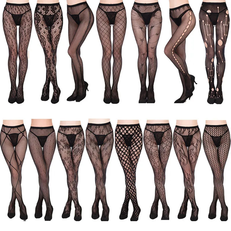 

plus size sexy fishnet Stocking Fashion Women transparent mesh Pantyhose office lady crotchless Tights beautiful legs Lots