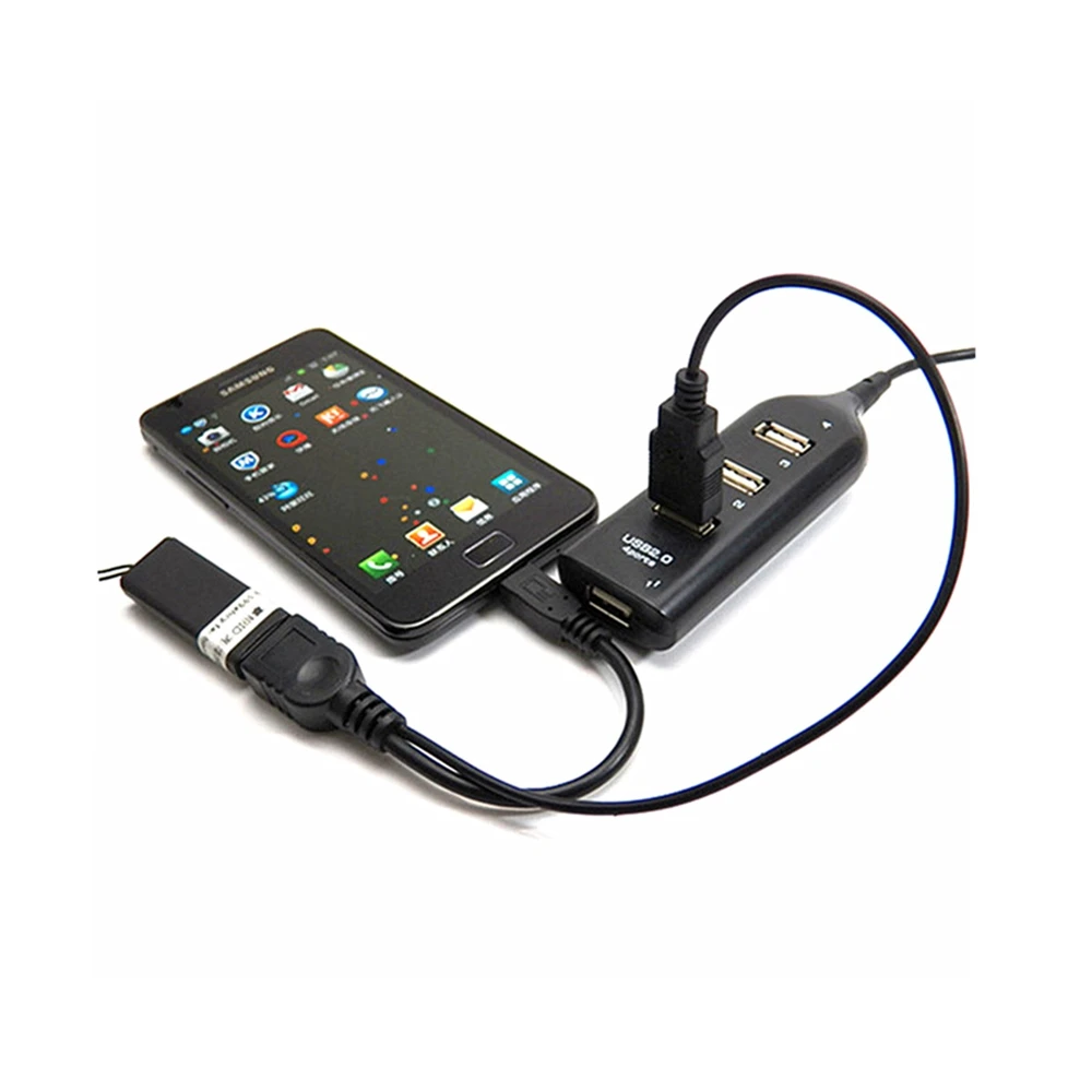 Nieuwste OTG Host Power Splitter Y-kabel Micro USB Male naar A Male & Female Adapterkabel voor Y Splitter OTG-kabel