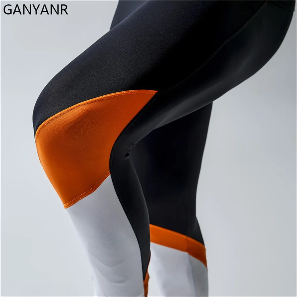 GANYANR Running Tights Men Compression Pants Leggings Gym Fitness Basketball Yoga Sexy Track Football Exercise Winter Dry Fit