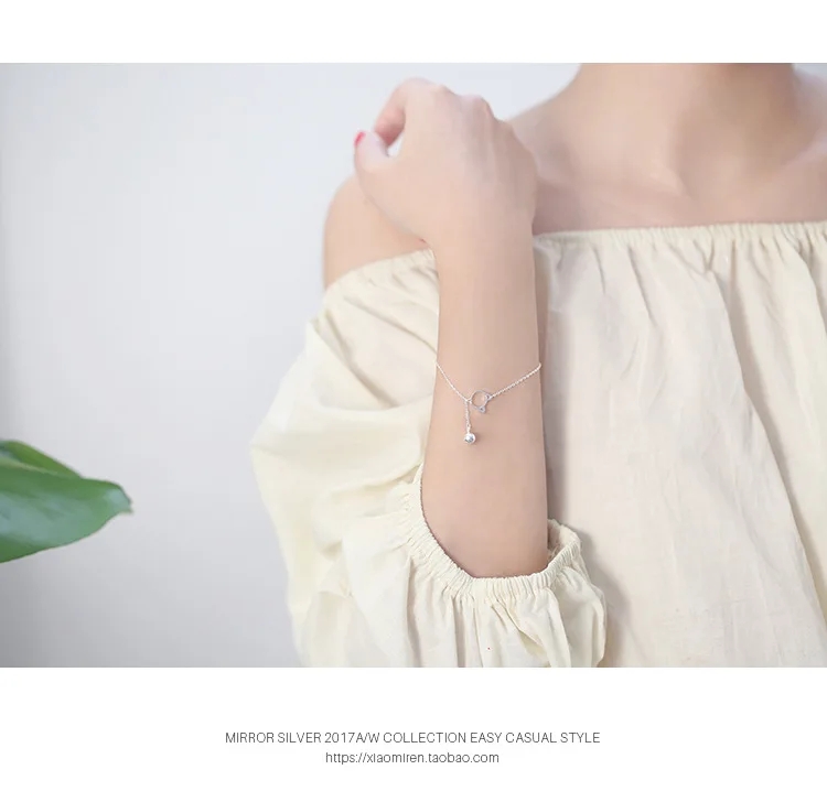 New Art 925 Sterling Silver Jewelry Female Simple Geometry High-quality Popular Bracelet For Women Valentine\'s Day present