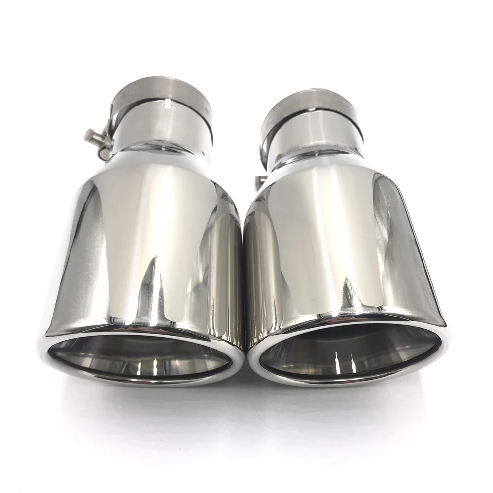 Free Shipping: 1 Piece car styling Inlet 51mm to Outlet 101mm 304 Stainless steel car Car Exhaust Tip, Escape Muffler Tip