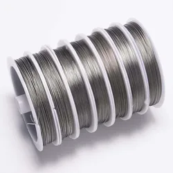 1 Roll/lot 0.3-0.8mm Anti-bite Wear Resistant Strong Line Stainless Steel Tiger Tail Beading Wire For DIY Jewelry Making Finding