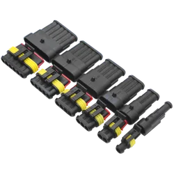 Wodoodporne złącza HID 1/2/3/4/5/6 pinów 1 zestawy samochodowe złącze przewodu elektrycznego wtyczka wiązka przewodów ciężarowych 300 V 12A