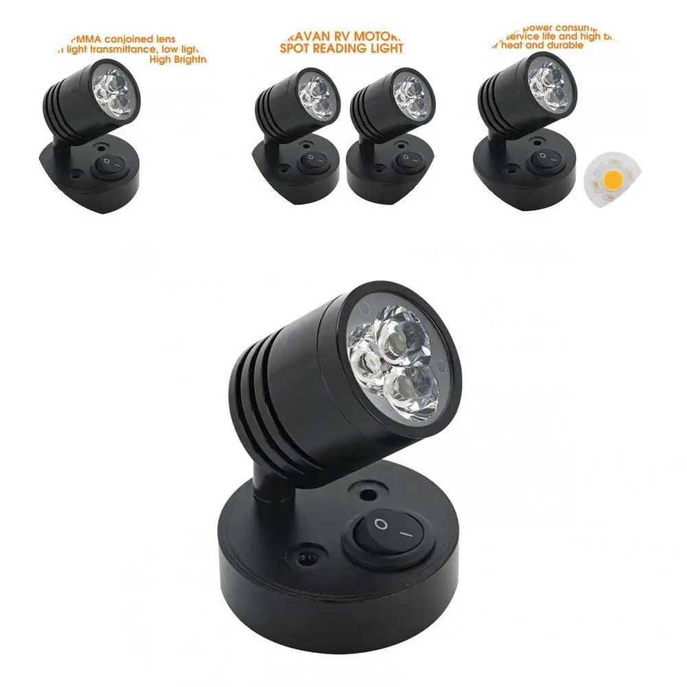 Aluminum  Great Battery Operated Wireless Spotlight White Light Interior Spot Light Anti-rust   for Motorhome