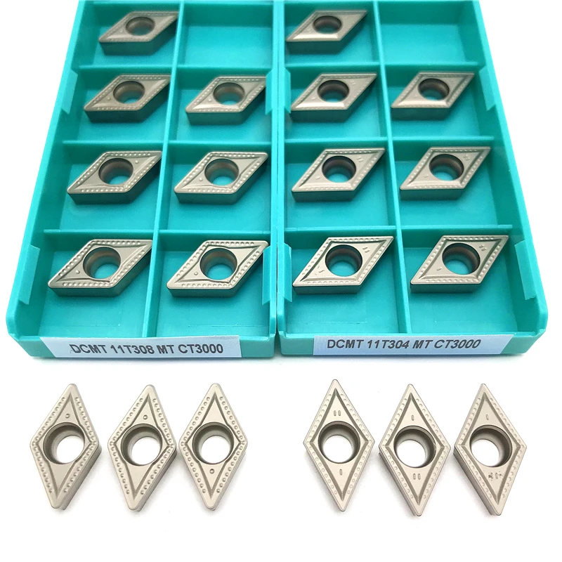DCMT11T304 DCMT11T308 MT CT3000 서멧 인서트 외부 선삭 공구 고품질 CNC 터닝 인서트 스틸 가공 선반 공구
