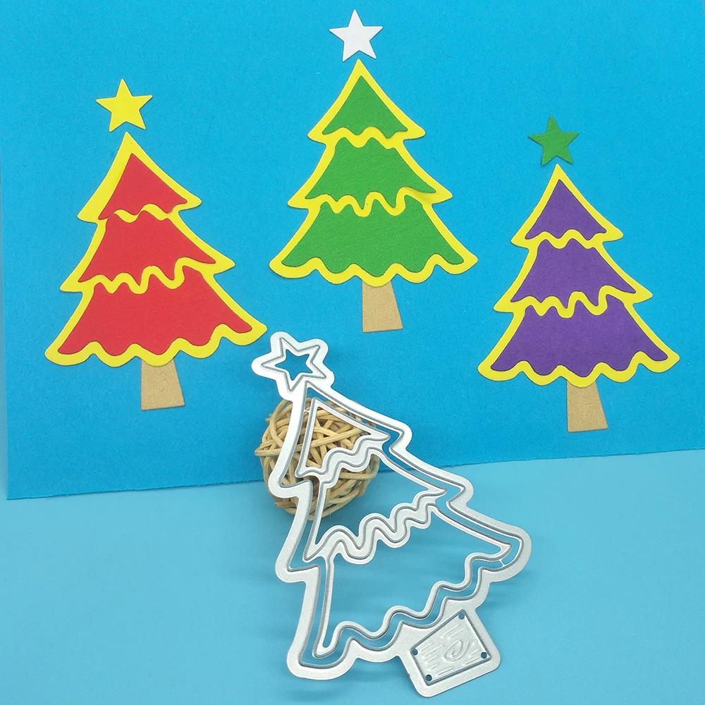 Christmas tree metal cutting dies scrapbook photo album greeting card decoration DIY handmade art