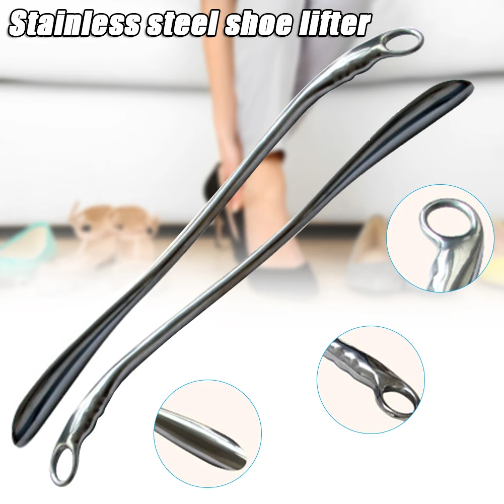 Professional Long Handheld Shoe Horn Solid Metal Shoehorn For Seniors Men Women Unbreakable Unbendable New