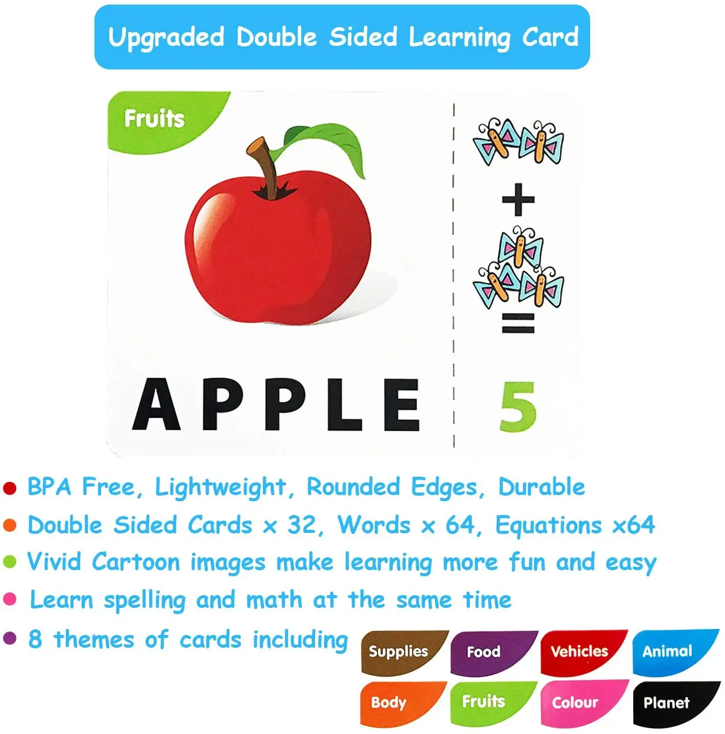 수학 매칭 문자 게임 시력 단어 알파벳 플래시 카드 및 유아 교육 학습 장난감을위한 수학 보드 게임