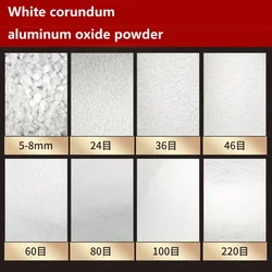 500g branco alumina abrasivo polimento moagem jateamento derusting máquina de jateamento abrasivo alumina fundida