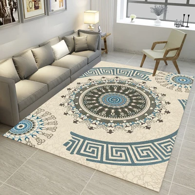 European Style Floor Mats Doormat Vintage Geometric Kitchen Non-Slip Area Rugs Bohemian Carpets Rugs Living Room Bedroom Carpet