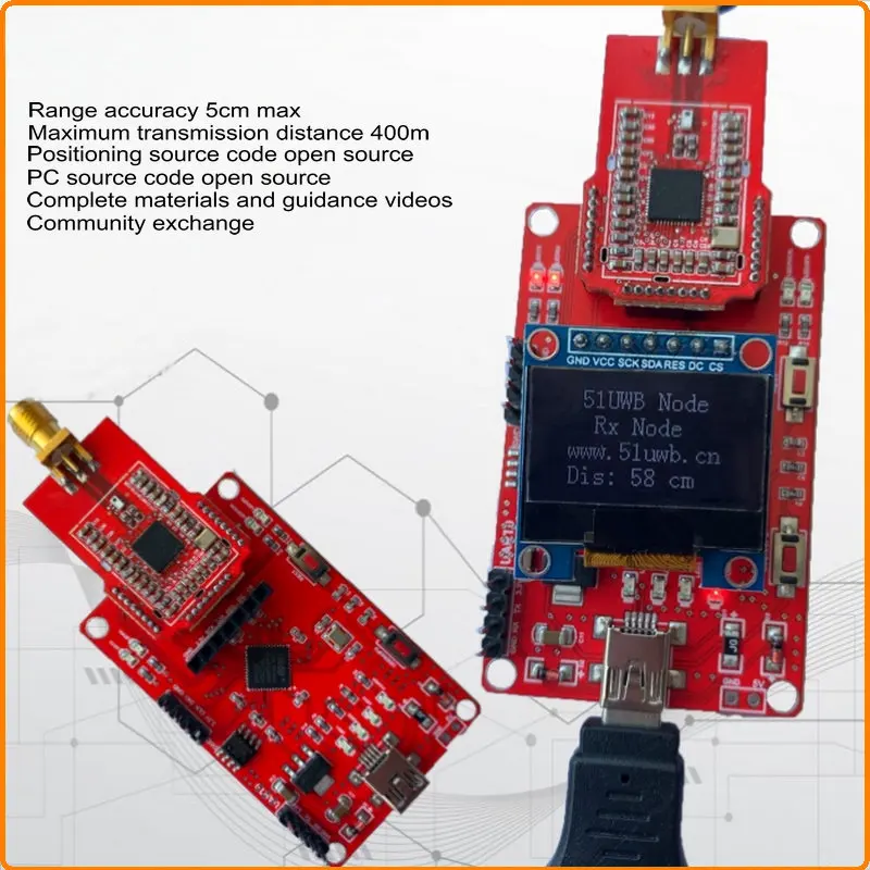 Bp-400 single UWB module 400 m ultra wide band indoor ranging positioning DWM1000 module UWB ranging