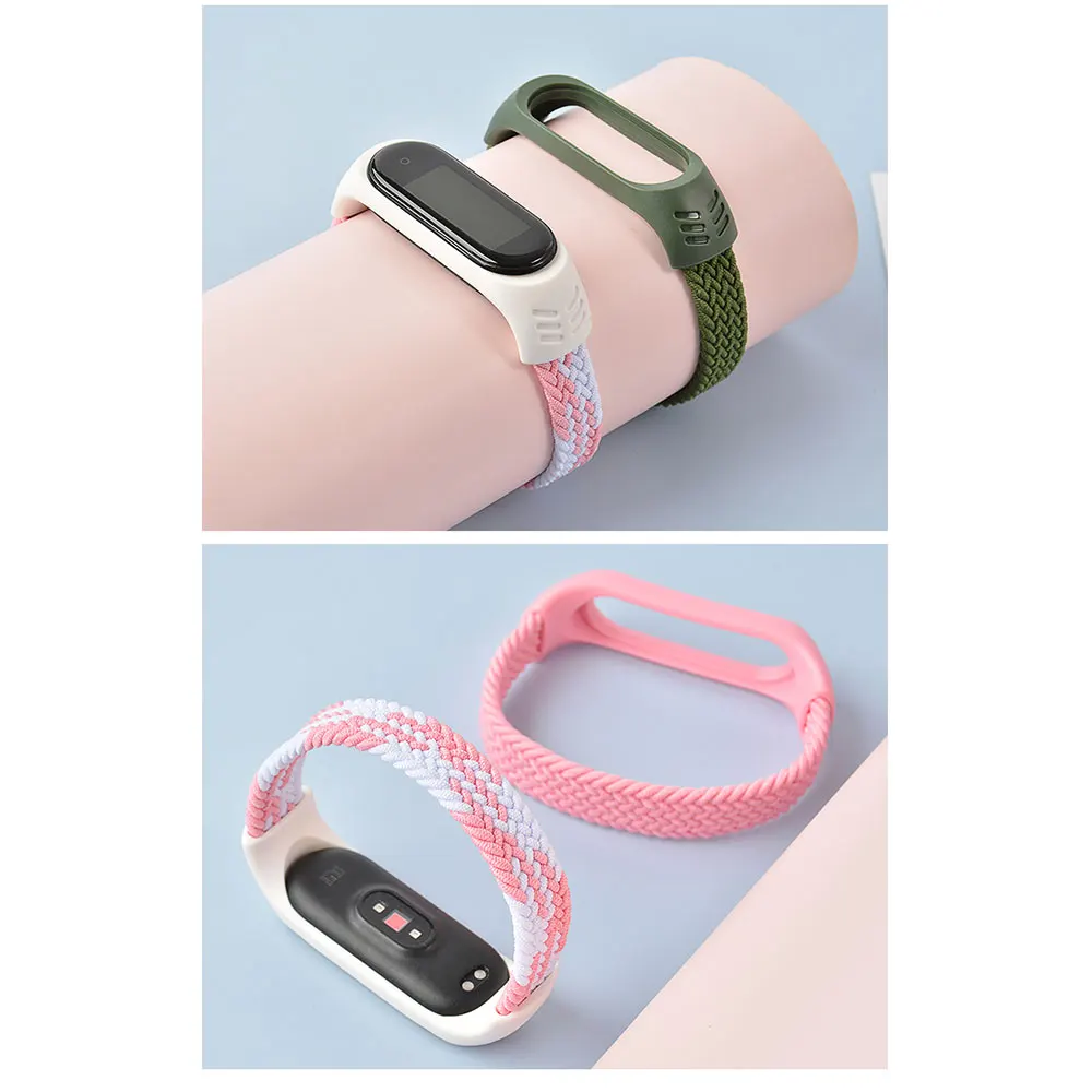 Dành Cho Xiaomi Mi Band 6 5 Dây Bện Nylon Dây Đeo Đồng Hồ Thông Minh Smartwatch Dây Vòng Đeo Tay MiBand 5 6 Độ Đàn Hồi Dây Đồng Hồ