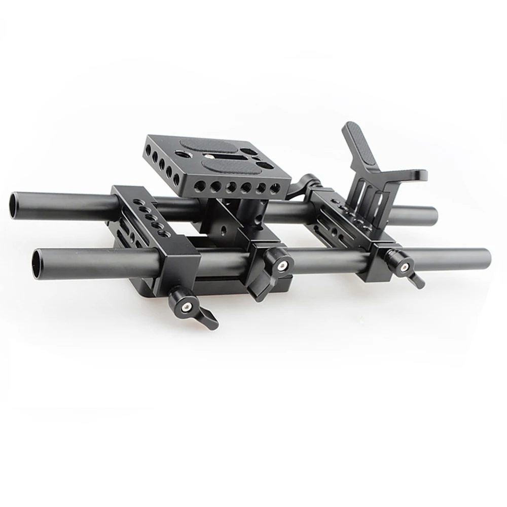 كاميرا CAMVATE DSLR مجموعة دعم الكتف مع قاعدة تثبيت وعدسة المورد وحامل ثلاثي القوائم تصاعد لوحة للقفص/ترايبود/مثبت