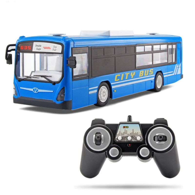 RC Car Simulation Bus Realistic Sound and Light One-button Remote Control Open Door Close Door City Bus Remote Control Car Toys