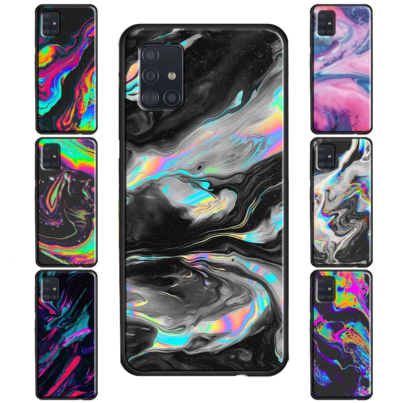 Neon Marble Art Case For Samsung Galaxy S20 FE S22 S21 Ultra S8 S9 S10 Note 10 Plus S10e Note 20 Ultra