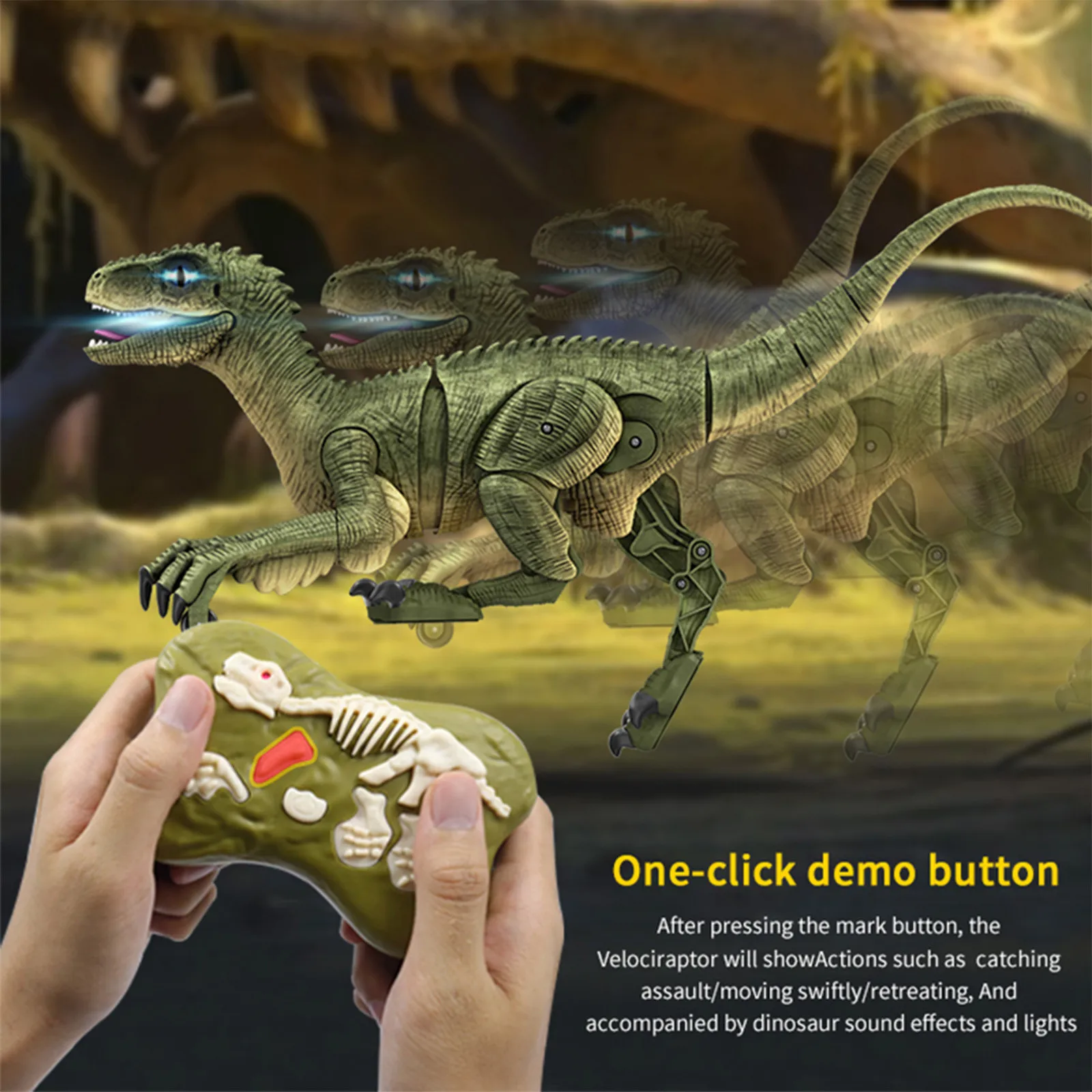 Rc Dinosaur Toys Robot Led Light & Roaring 2.4ghz Simulation Toys  Remote Contro Dinosaur Model Toys New Rear Gifts For Children